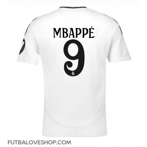 Dres Real Madrid Kylian Mbappe #9 Domáci 2024-25 Krátky Rukáv